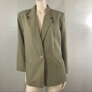 Vintage Oversized Olive Green Boyfriend Blazer